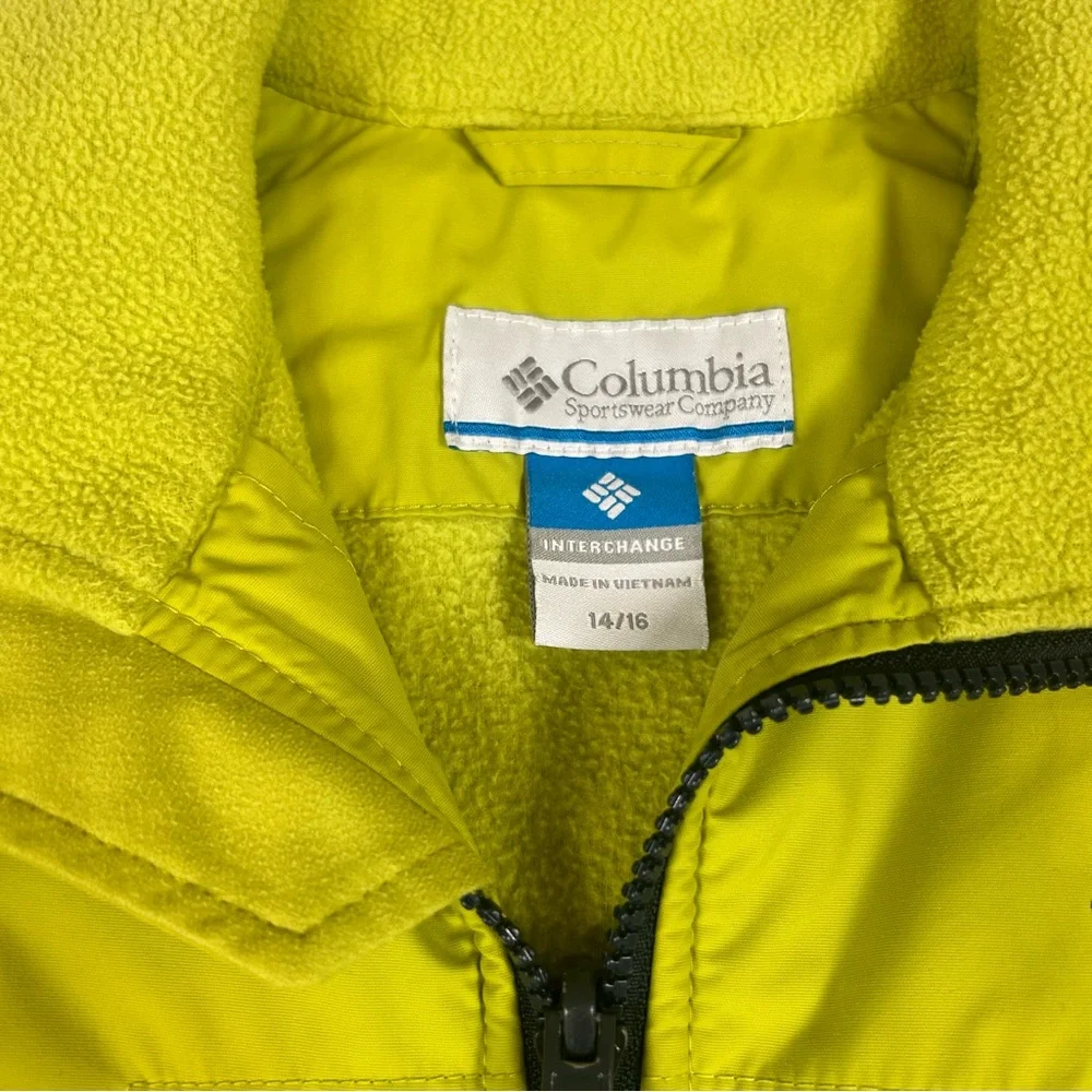 4/$25 Columbia Yellow Bugaboo Fleece kids interchange jacket